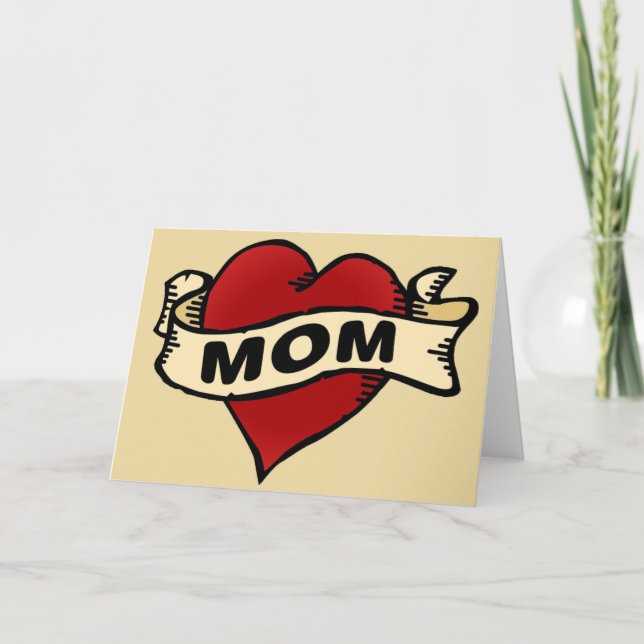 Cartão Mom Heart Tattoo (Frente)