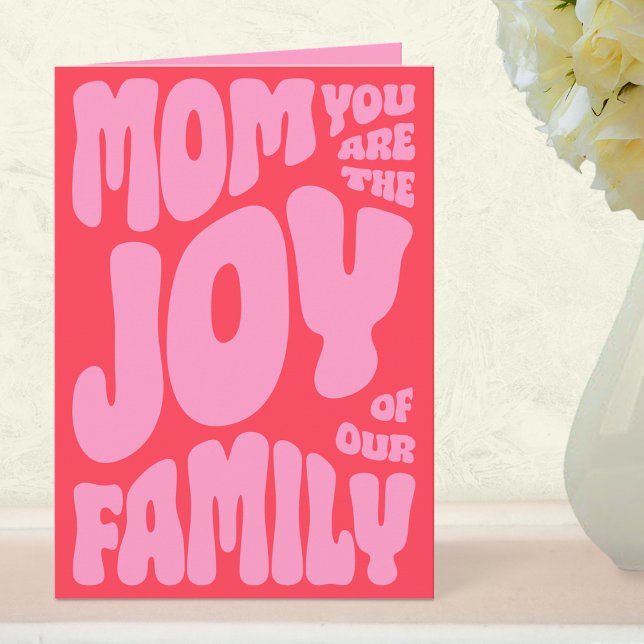 Cartão Mom Joy Of The Family Modern Mother's Day Card (Mother's Day Mom Joy )