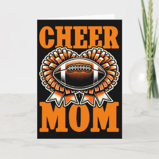 Cartão Mom Of Both Footll Cheerleading Cheer Mom Game Day