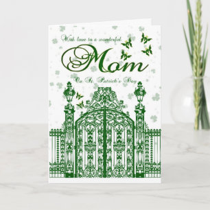 Cartão Mom St. Patrick's Day Card - Clover Gate And Butte