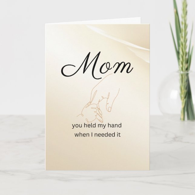 Cartão Mom You Held My Hand Greeting Card Gold (Frente)