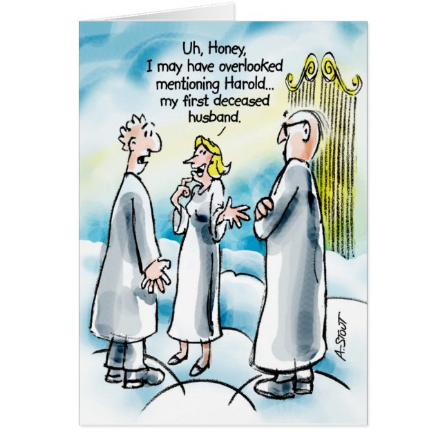 Cartão Momento embaraçoso no Céu! (Frente)