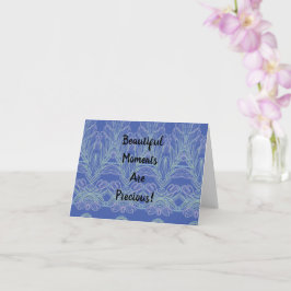 Cartão Momentos Belos e Moles de Azul