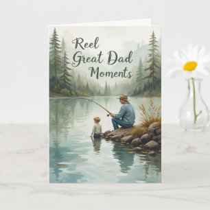 Cartão Momentos Realmente Ótimos do Papai Pescando com o