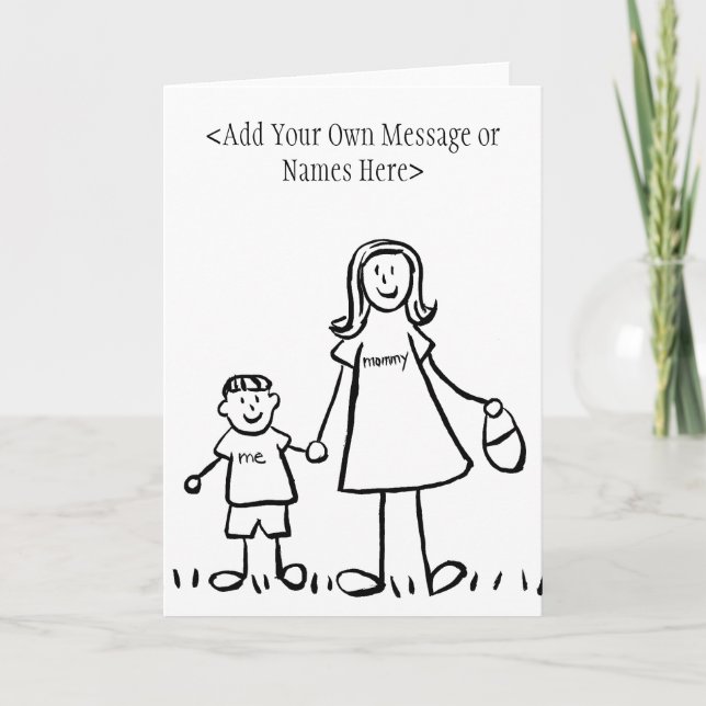 Cartão Mommy & Me - Customize Greeting or Note Cards (Frente)