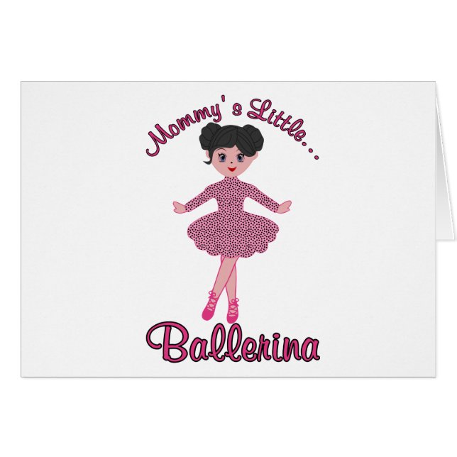 Cartão Mommys Little Ballerina (Frente Horizontal)