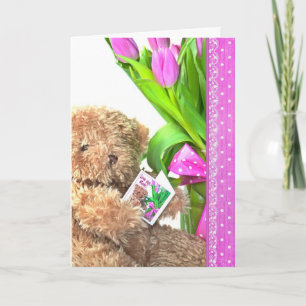 Cartão Mom's Birthday Bear