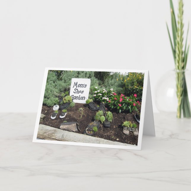 Cartão Mom's Shoe Garden (Frente)