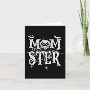 Cartão Momster Funy Halloween para mamãe Monster Pumpkin