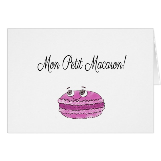 Cartão Mon Petit Macaron (Frente Horizontal)