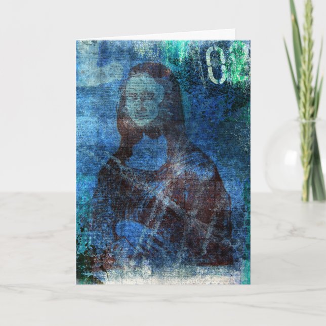 Cartão Mona Blues, aniversário (Frente)