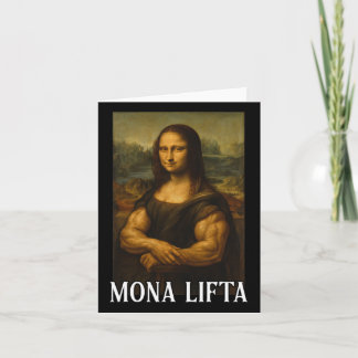 Cartão Mona Lifta Bodybuilding Funny Gift