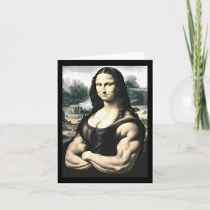 Cartão Mona Lisa Bodybuilding Parody Leonardo Da Vinci Me