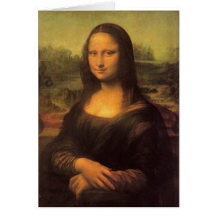 Cartão Mona Lisa, de Leonardo Da Vinci