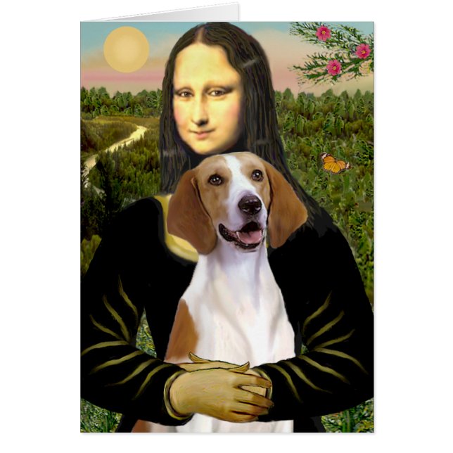 Cartão Mona Lisa - Foxhound Americano (Frente)