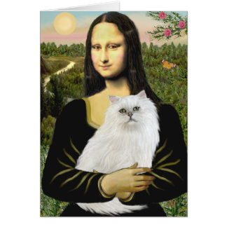 Cartão Mona Lisa - Gato Persa Branco 13