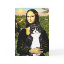 Mona Lisa - gato preto e branco