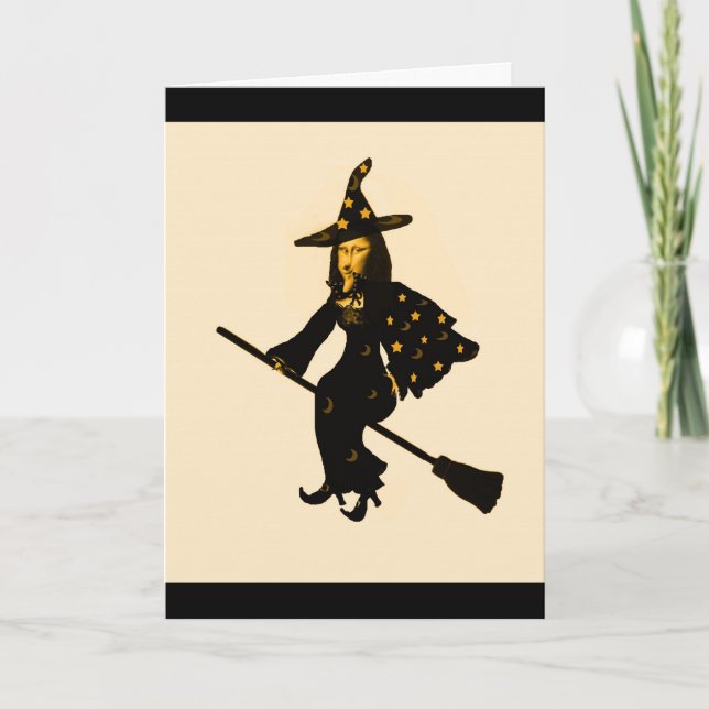 Cartão "Mona Lisa goes to Halloween Party"* (Frente)