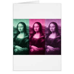 Cartão Mona Lisa Green Pink Purple