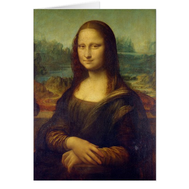 Cartão Mona Lisa La Joconde por Leonardo Da Vinci (Frente)