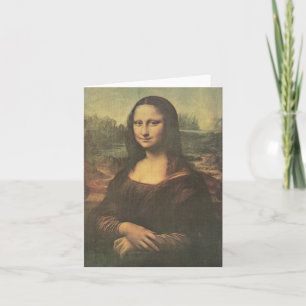 Cartão Mona Lisa Leonardo da Vinci de Belas Arte