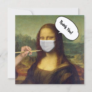 Cartão Mona Lisa mascarada