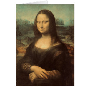 Cartão Mona Lisa por Leonardo da Vinci