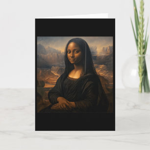 Cartão Mona Lisa Preta Mês da História Negra Juneteenth