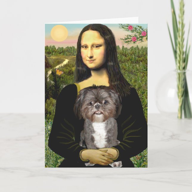 Cartão Mona Lisa - Shih Tzu (M) (Frente)