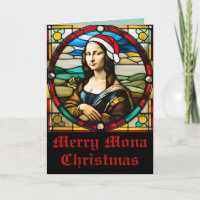 Mona Lisa Vidro Colorido Natal