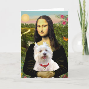 Cartão Mona Lisa - Westie 3