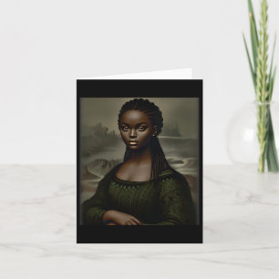 Cartão Mona Negra Lisa História Negra Mês da América Afri