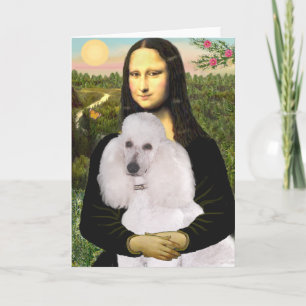Cartão Mona-Pood-White-Standard Poodle