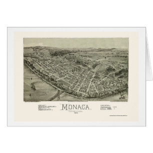 Cartão Monaca, mapa panorâmico do PA - 1900