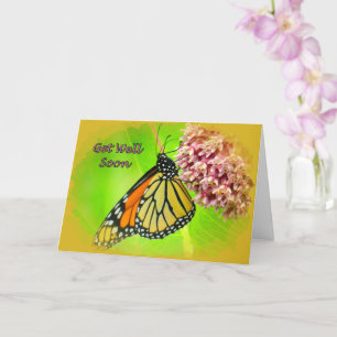 Cartão Monarch Butterfly Get Well Card