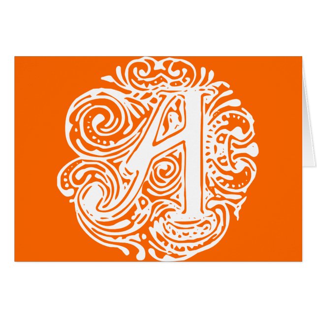 Cartão Monarquia - Letra branca "A" (Frente Horizontal)