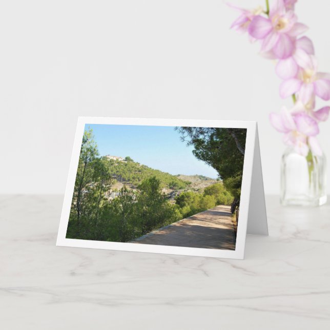 Cartão Monastério de San Miguel acima da cidade de Lliria (Orquídea)