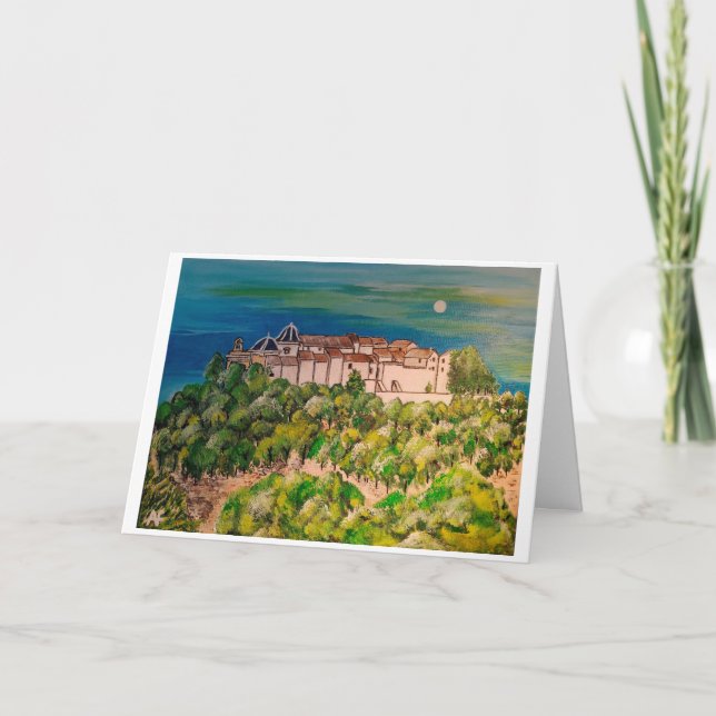 Cartão Monasterio de San Miguel Pintura por Alfred Fox (Frente)