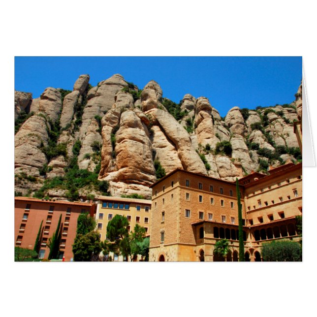 Cartão Monastério Montserrat, Catalunha, Espanha (Frente Horizontal)