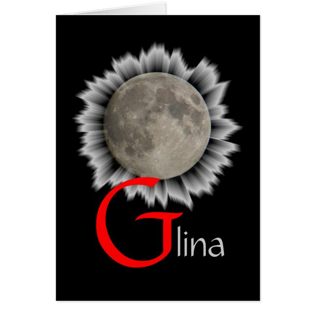 Cartão Mond, Lune, Luna, Glina, Moon Grusskarte (Frente)
