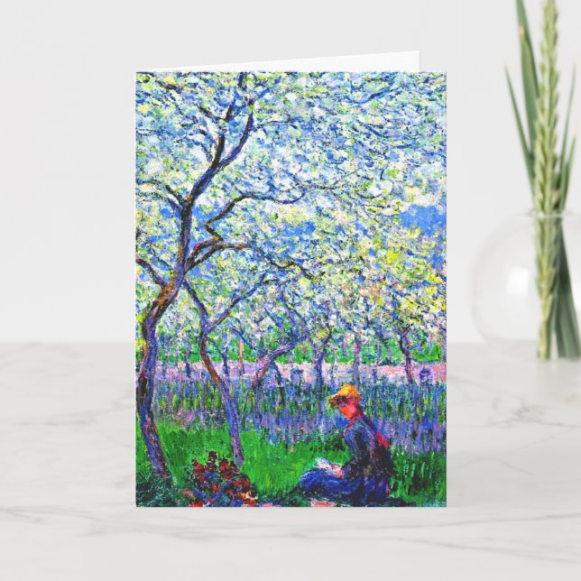 Cartão Monet - An Orchard in Spring (Frente)