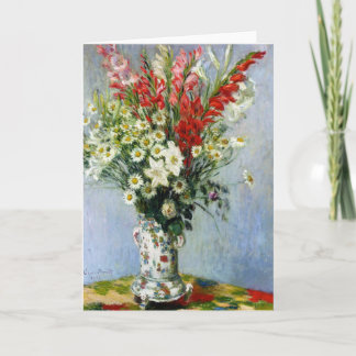 Cartão MONET Bouquet of Gladiolas Greeting Card