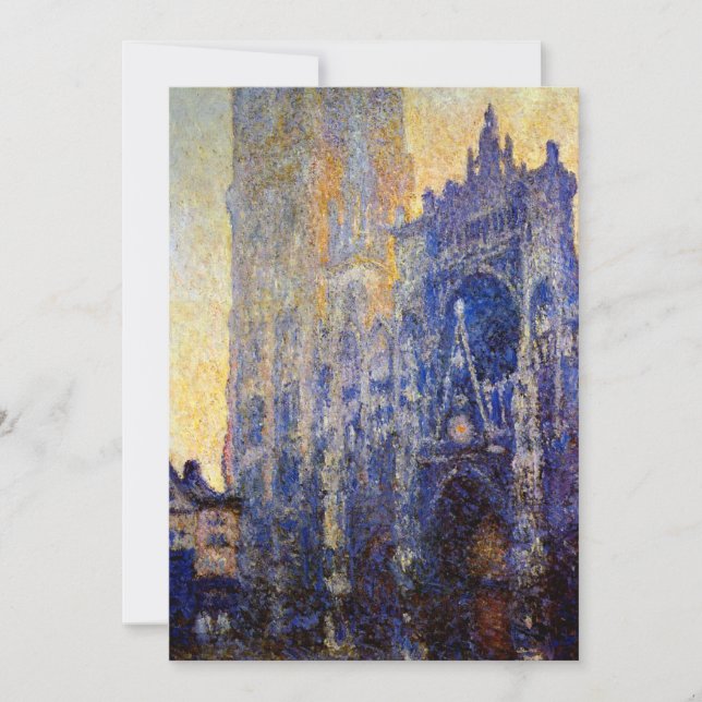 Cartão Monet - Catedral de Rouen, Efeito Manhã (Frente)