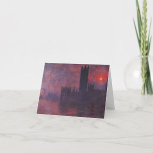 Cartão Monet Houses of Parliament at Sunset Note Card