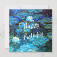 Monet - Lírios de Água (azul) com Desejos de Anive