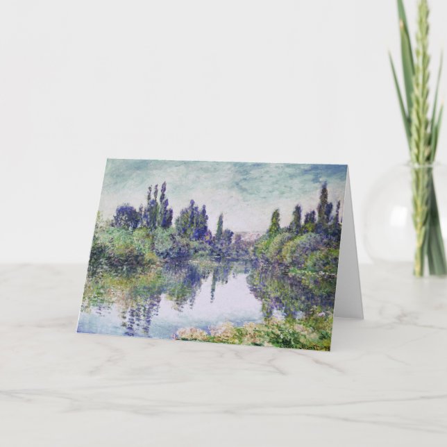 Cartão MONET Morning on the Seine Greeting Card (Frente)
