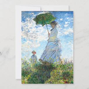 Cartão Monet - Mulher com Parasol, Madame Monet