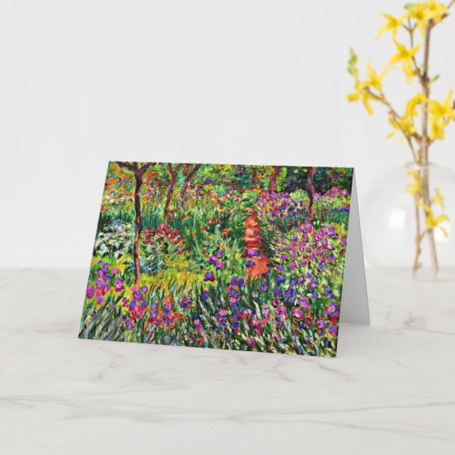 Cartão Monet - O Jardim de Íris em Giverny (Flor Amarela)