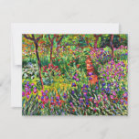 Cartão Monet - O Jardim Íris em Giverny<br><div class="desc">Jardim Íris em Giverny,  bela pintura de arte de Claude Monet</div>