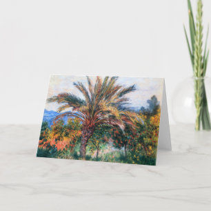 Cartão MONET Palm Tree at Bordighera 1884 Greeting Card